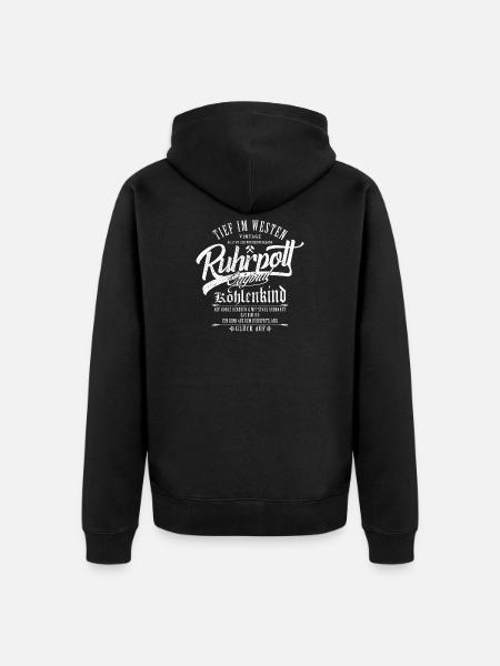 Ruhrpott - Original Kohlenkind - Unisex Premium Bio Zip Hoodie - Schwarz