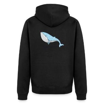 baleine - Veste à capuche bio Premium Unisexe - noir - Dos - Nico (187cm)