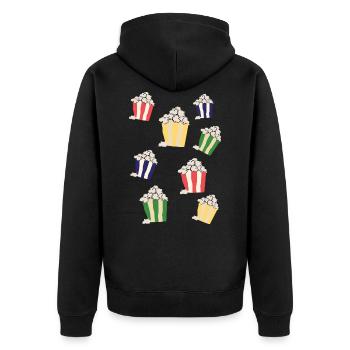 Popcorn Popcorn Sweet Snack Gift Idée cadeau - Veste à capuche bio Premium Unisexe - noir - Dos - Nico (187cm)