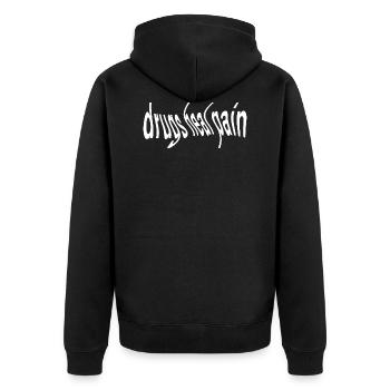drugs heal pain cadeau drogue medicine kiffer LSD - Veste à capuche bio Premium Unisexe - noir - Dos - Nico (187cm)