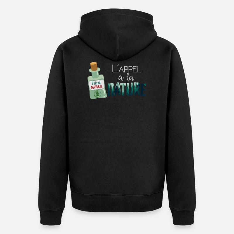 L'appel à la nature (white) - Veste à capuche bio Premium Unisexe - noir
