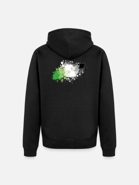Aromatic pride blobs - Unisex Premium Organic Zip Hoodie - black
