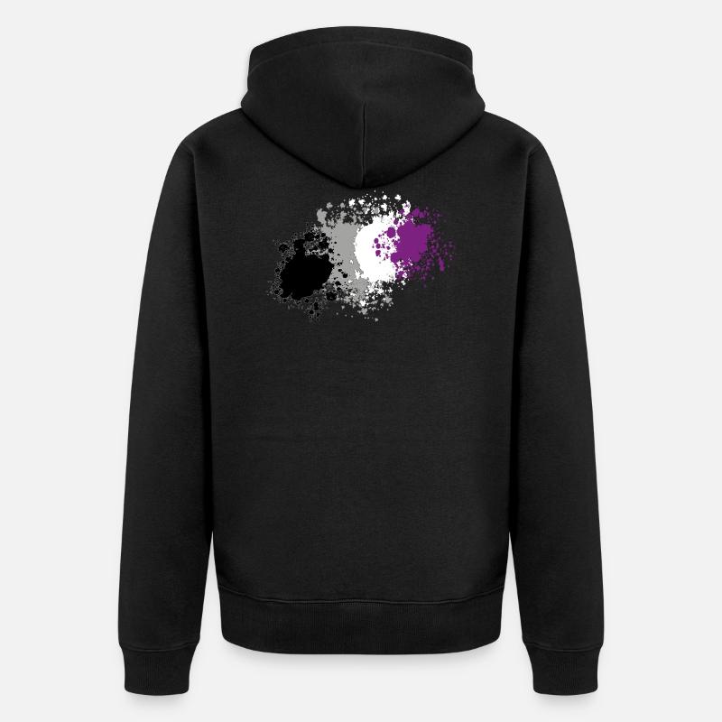 Asexual Pride Blobs - Veste à capuche bio Premium Unisexe - noir