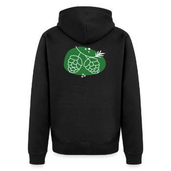 Pommes de pin - Veste à capuche bio Premium Unisexe - noir - Dos - Nico (187cm)