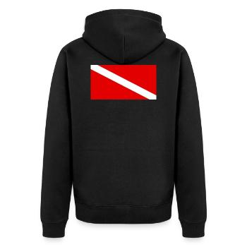 Pavillon de plongée Diving Flag - Veste à capuche bio Premium Unisexe - noir - Dos - Nico (187cm)