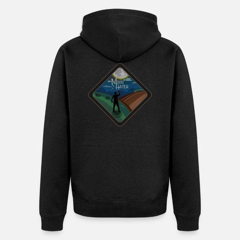 Détestateur de la lune - Veste à capuche bio Premium Unisexe - noir