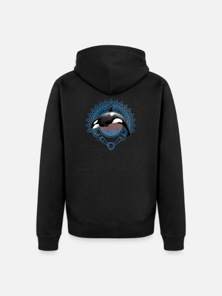 Orque orque - Veste à capuche bio Premium Unisexe - noir