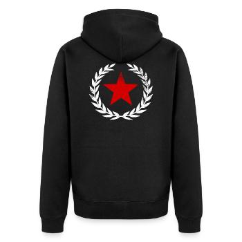 Étoile Rouge - Veste à capuche bio Premium Unisexe - noir - Dos - Nico (187cm)