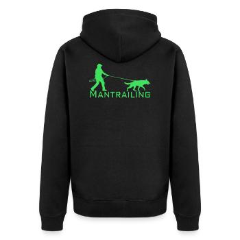 Mantrailing - Veste à capuche bio Premium Unisexe - noir - Dos - Nico (187cm)