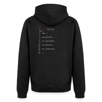 Code vivant - Veste à capuche bio Premium Unisexe - noir - Dos - Nico (187cm)
