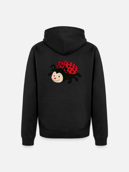 Sweet little ladybug - Unisex Premium Organic Zip Hoodie - black