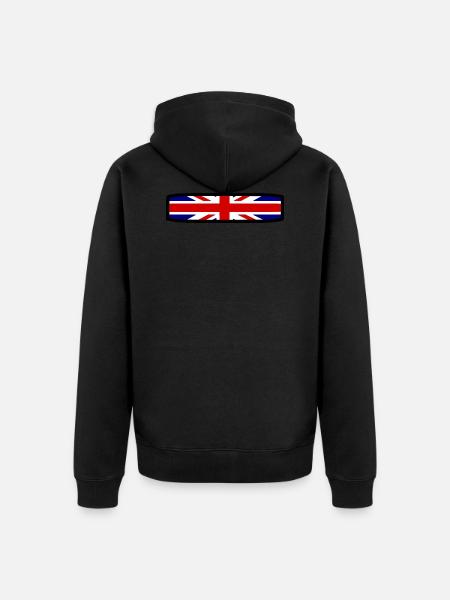 Union Jack - Unisex Premium Organic Zip Hoodie - black