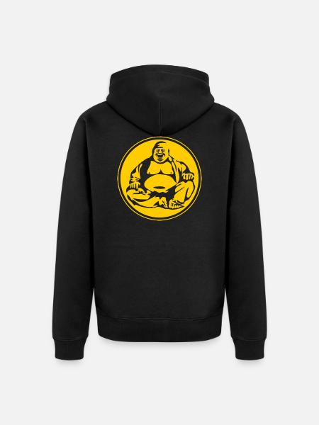 Buddha - Unisex Premium Organic Zip Hoodie - black