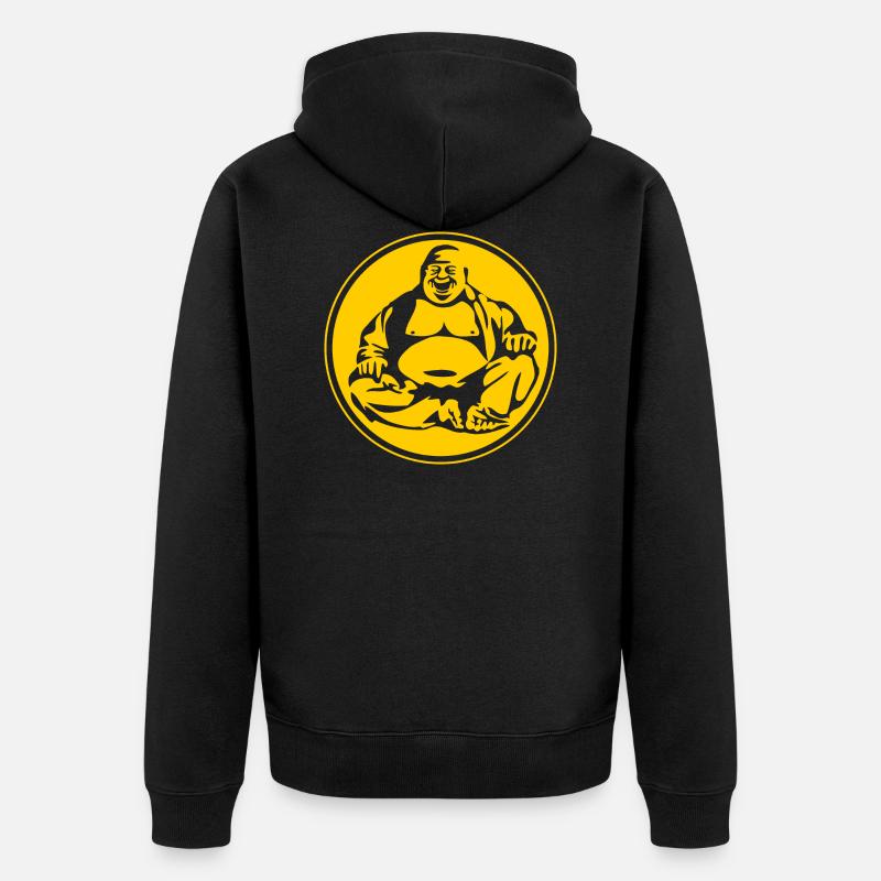 Buddha - Unisex Premium Bio Zip Hoodie - Schwarz