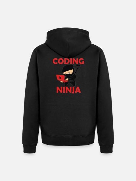 Coding ninja - Unisex Premium Organic Zip Hoodie - black