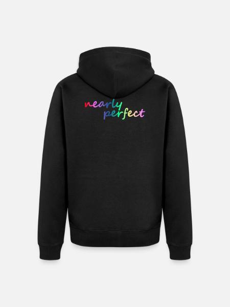 nearly perfect gradient - Unisex Premium Organic Zip Hoodie - black