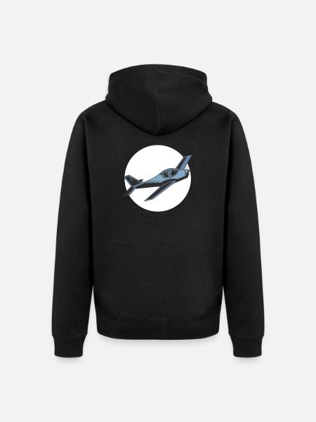 Sportsplan Hobby Pilot propellfly - Premium økologisk unisex-hættejakke - sort