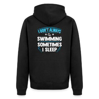 Natation nageur natation sport natation natation - Veste à capuche bio Premium Unisexe - noir - Dos - Nico (187cm)