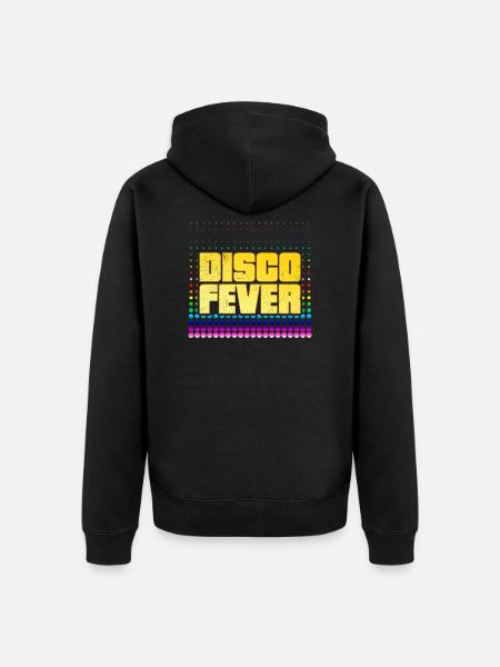 Disco Fever Disco Fan Geschenkidee - Unisex Premium Bio Zip Hoodie - Schwarz