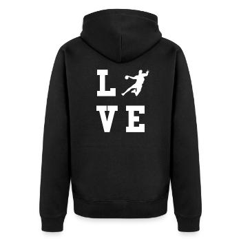 Handball Handball Joueur de handball Cadeau - Veste à capuche bio Premium Unisexe - noir - Dos - Nico (187cm)