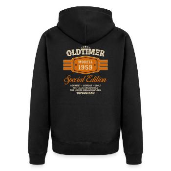 1959 born birth birthday birthday classic car - Unisex Premium Organic Zip Hoodie - black - Back - Nico (187cm)