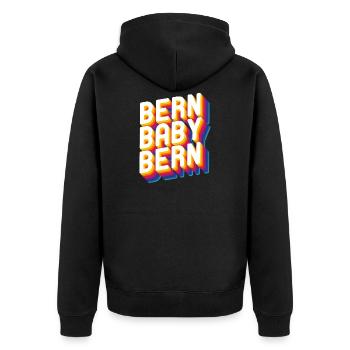 Bern Baby Bern - Unisex Premium Organic Zip Hoodie - black - Back - Nico (187cm)