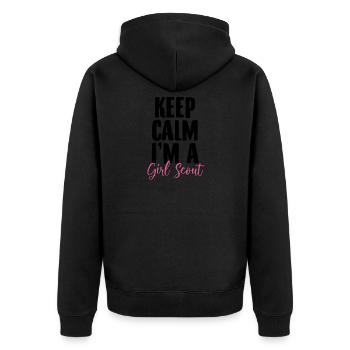 Girl Scout | Insignes cadeaux camp de tente - Veste à capuche bio Premium Unisexe - noir - Dos - Nico (187cm)