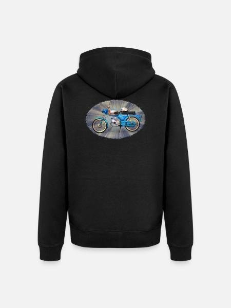 A moped with legend - Unisex Premium Organic Zip Hoodie - black