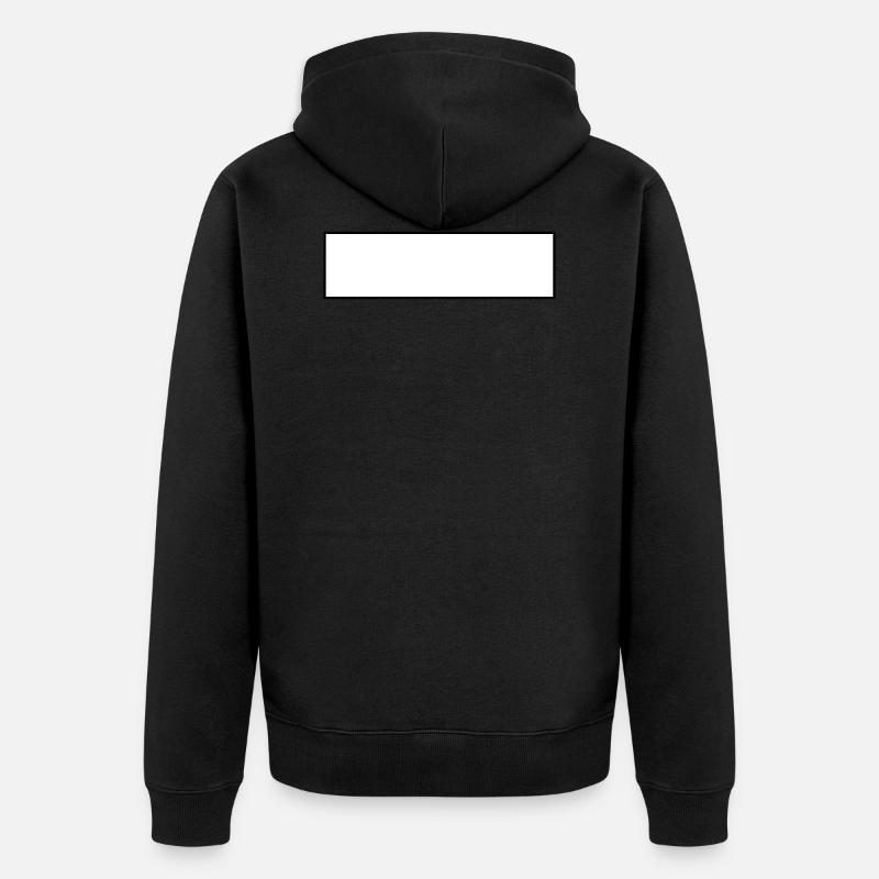 Barre blanche rectangle bouclier blanc - Veste à capuche bio Premium Unisexe - noir