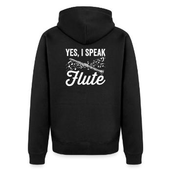Joueur de flûte | Flute Flute Flutes Cadeaux - Veste à capuche bio Premium Unisexe - noir - Dos - Nico (187cm)