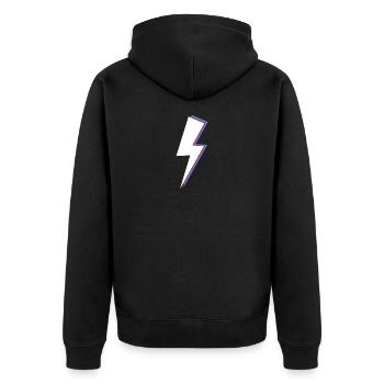 Cadeau de style rétro rétro Blitz - Veste à capuche bio Premium Unisexe - noir - Dos - Nico (187cm)