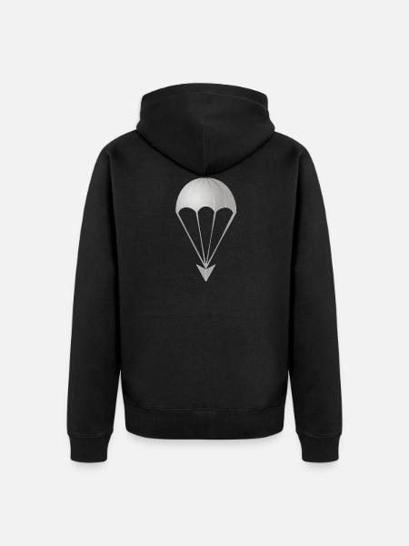 Parachute - Unisex Premium Organic Zip Hoodie - black