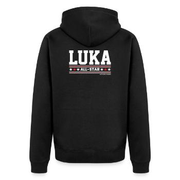 Luka Basket-ball 1 - Veste à capuche bio Premium Unisexe - noir - Dos - Nico (187cm)