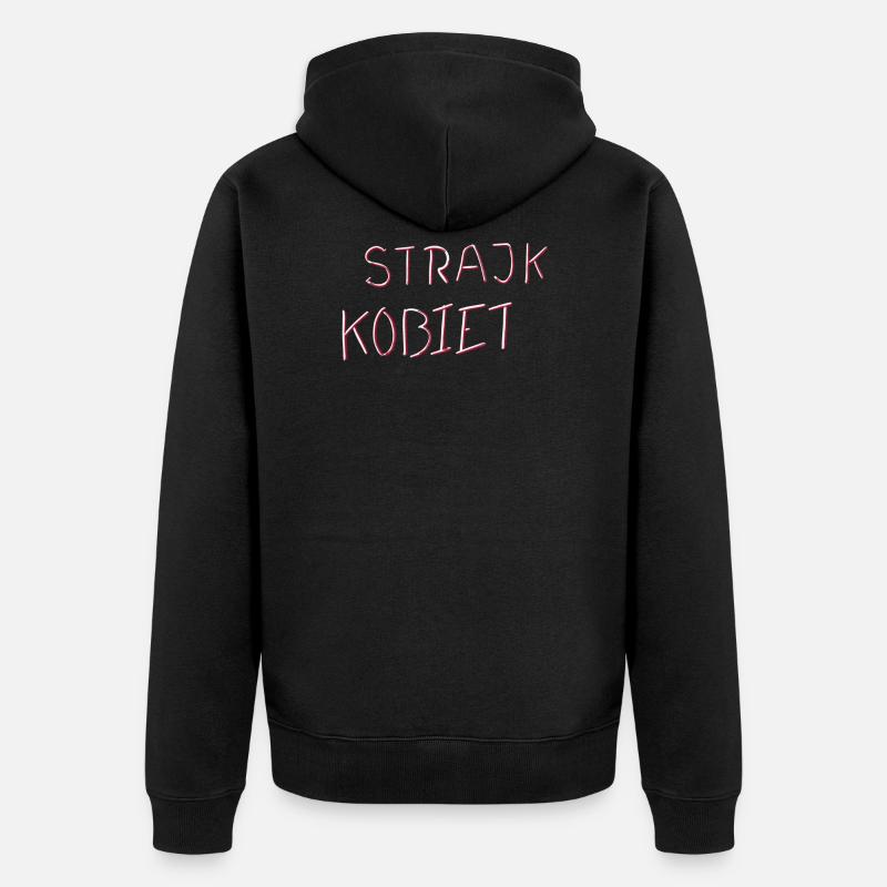 strajk kobiet - Unisex Premium Bio Zip Hoodie - Schwarz