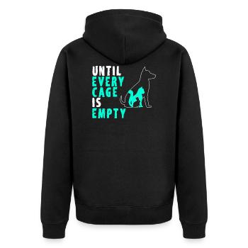 T-shirts Dog Cat Rabbit Rescue - Veste à capuche bio Premium Unisexe - noir - Dos - Nico (187cm)