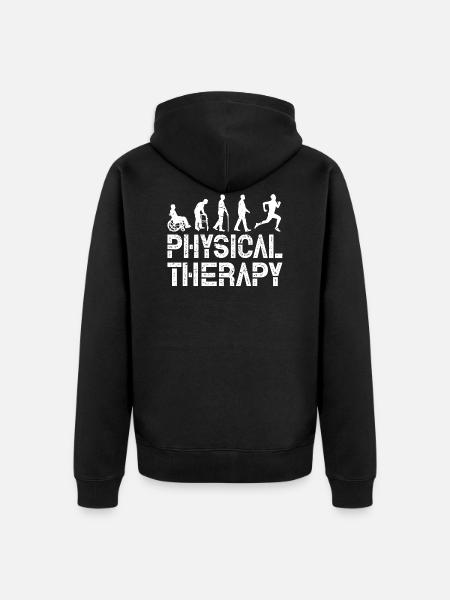 Physical Therapy T- Shirts - Unisex Premium Organic Zip Hoodie - black