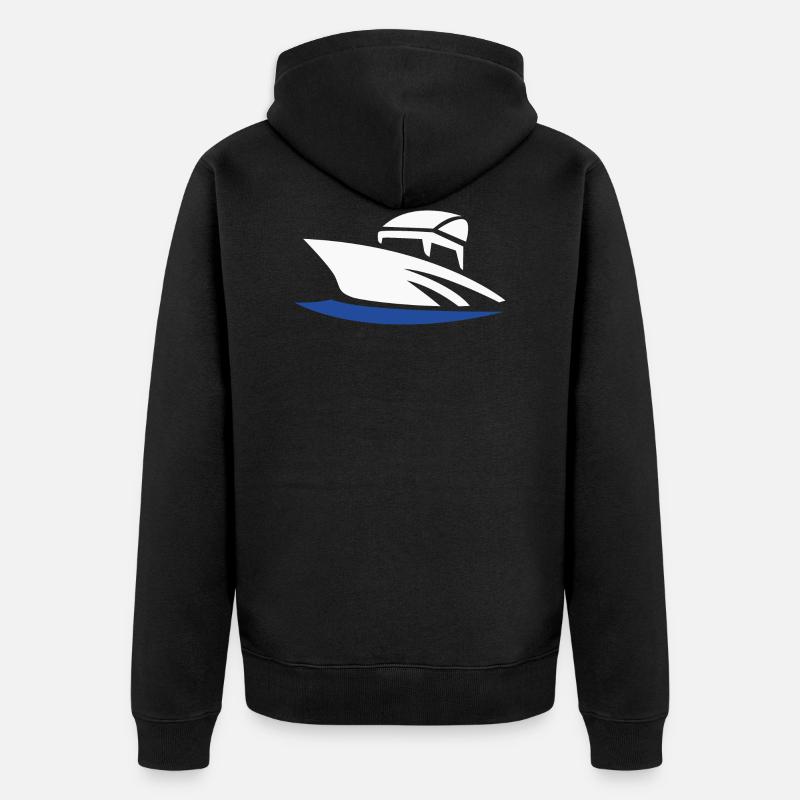 Bateau à moteur - Veste à capuche bio Premium Unisexe - noir