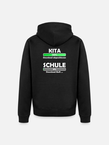 Schule loading - Schulbeginn - Einschulung - Unisex Premium Bio Zip Hoodie - Schwarz