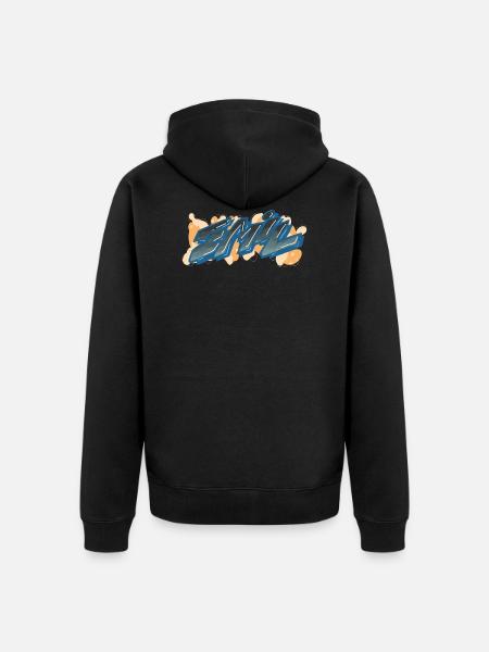 emil graffiti first name - Unisex Premium Organic Zip Hoodie - black