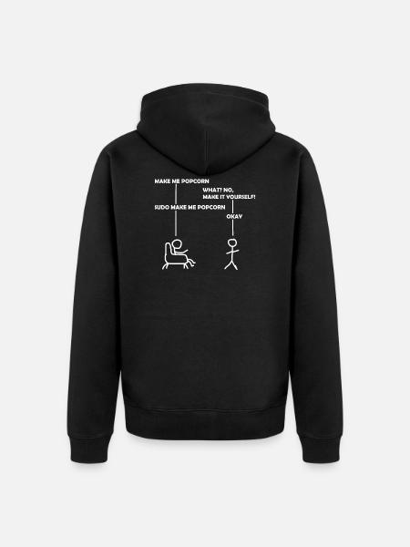 programmeur sudo informatique - Veste à capuche bio Premium Unisexe - noir
