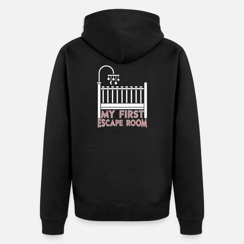 Ma première salle d'évasion - Veste à capuche bio Premium Unisexe - noir