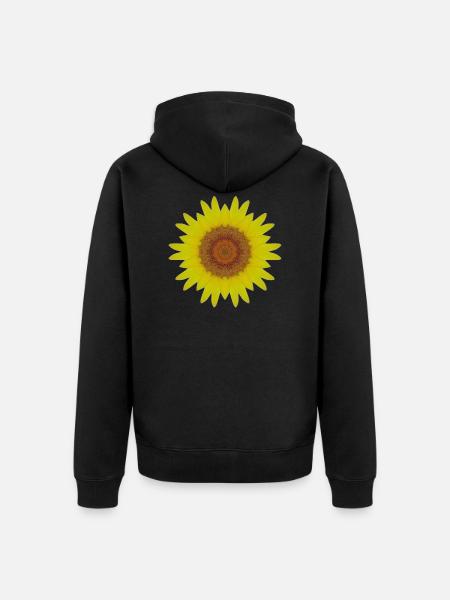 Sonnenblume - Unisex Premium Bio Zip Hoodie - Schwarz