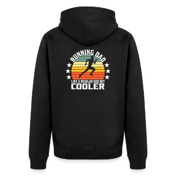 Courir papa comme un papa ordinaire mais plus cool - Veste à capuche bio Premium Unisexe - noir - Dos - Nico (187cm)