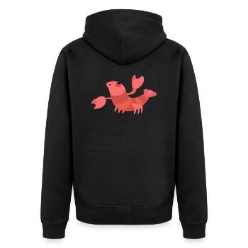 Homard doux - Veste à capuche bio Premium Unisexe - noir - Dos - Nico (187cm)