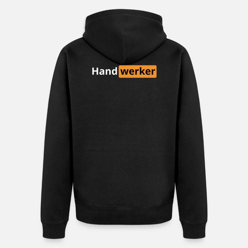 HANDWERKER - Unisex Premium Bio Zip Hoodie - Schwarz