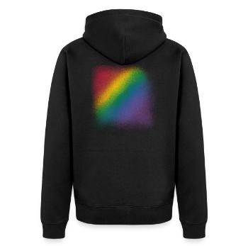 arc en ciel - Veste à capuche bio Premium Unisexe - noir - Dos - Nico (187cm)