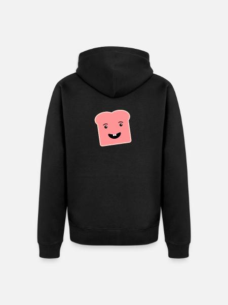Toast - bread gifts - Unisex Premium Organic Zip Hoodie - black