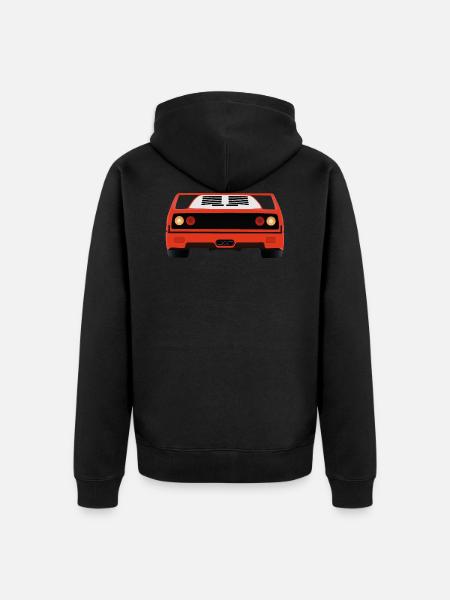 Italian sports car F40 - Unisex Premium Organic Zip Hoodie - black