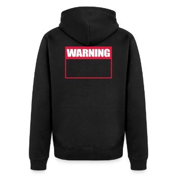 Panneau d’avertissement Panneau d’avertissement Avertissement - Veste à capuche bio Premium Unisexe - noir - Dos - Nico (187cm)