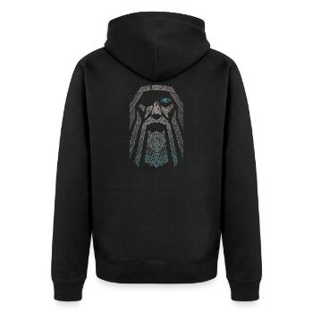 Viking Viking Valhalla Odin Thor Nordmann Skal - Veste à capuche bio Premium Unisexe - noir - Dos - Nico (187cm)